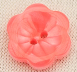 Knap 15 mm rosa blomst