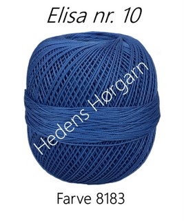 Elisa hæklegarn nr. 10 farve 8183 Jeans blå