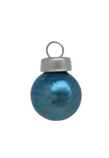 Mini julekugle 2 cm farve blå 