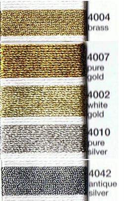 Madeira Metallic nr. 4 farve 4010 sølv