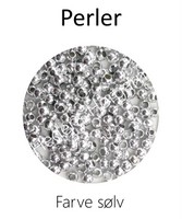 Perler 3 mm farve sølv