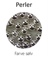 Perler 8 mm farve sølv